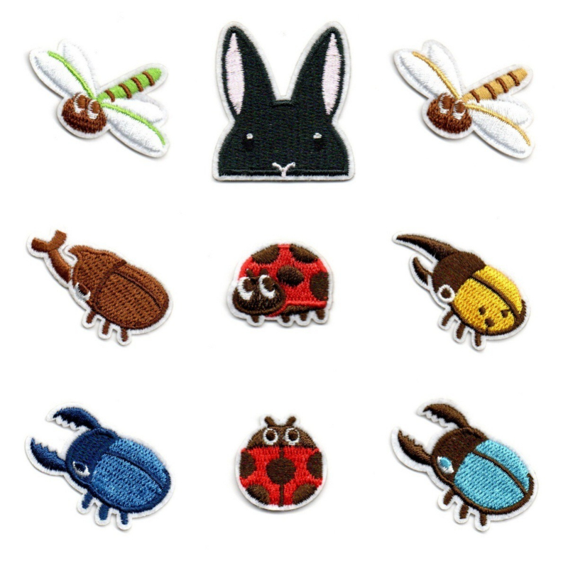 Embroidery Lady Bug - 50 قطعة/الوحدة أنيمي شارة مطرّزة الخنفساء