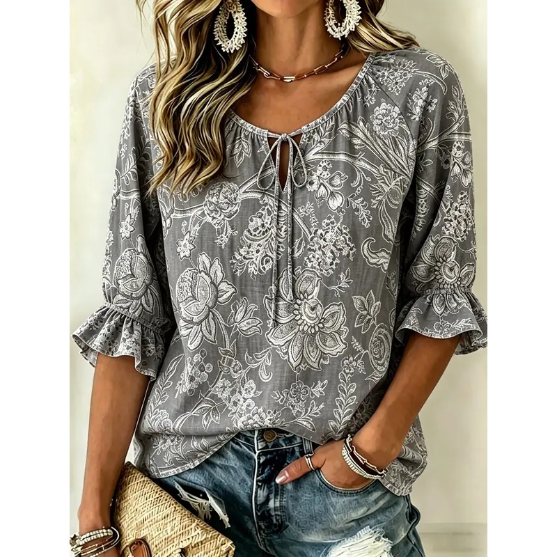 بلوزة نسائية لفصلي الربيع والص - مراجعة Embroidery Online وسعره